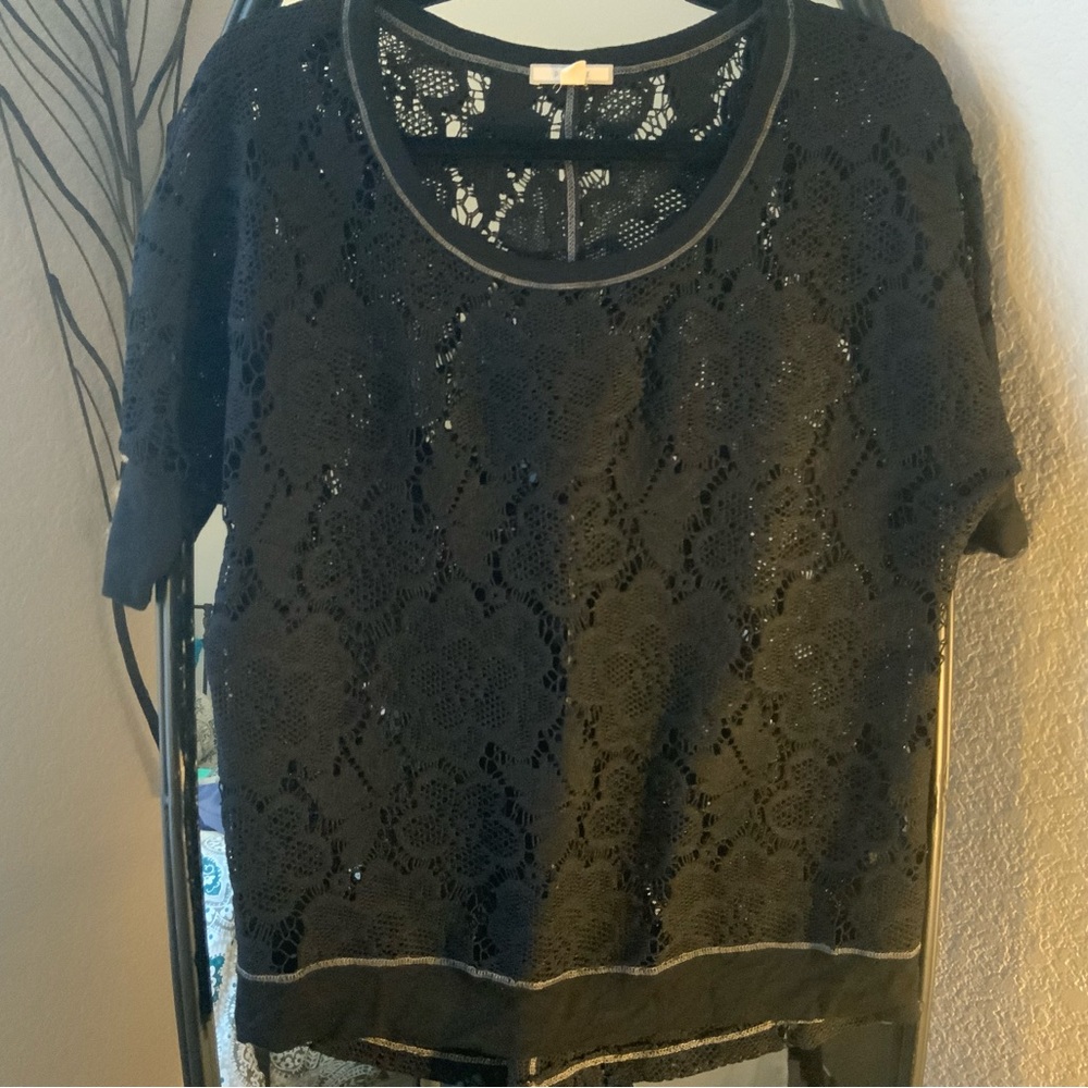 Lacy top high low